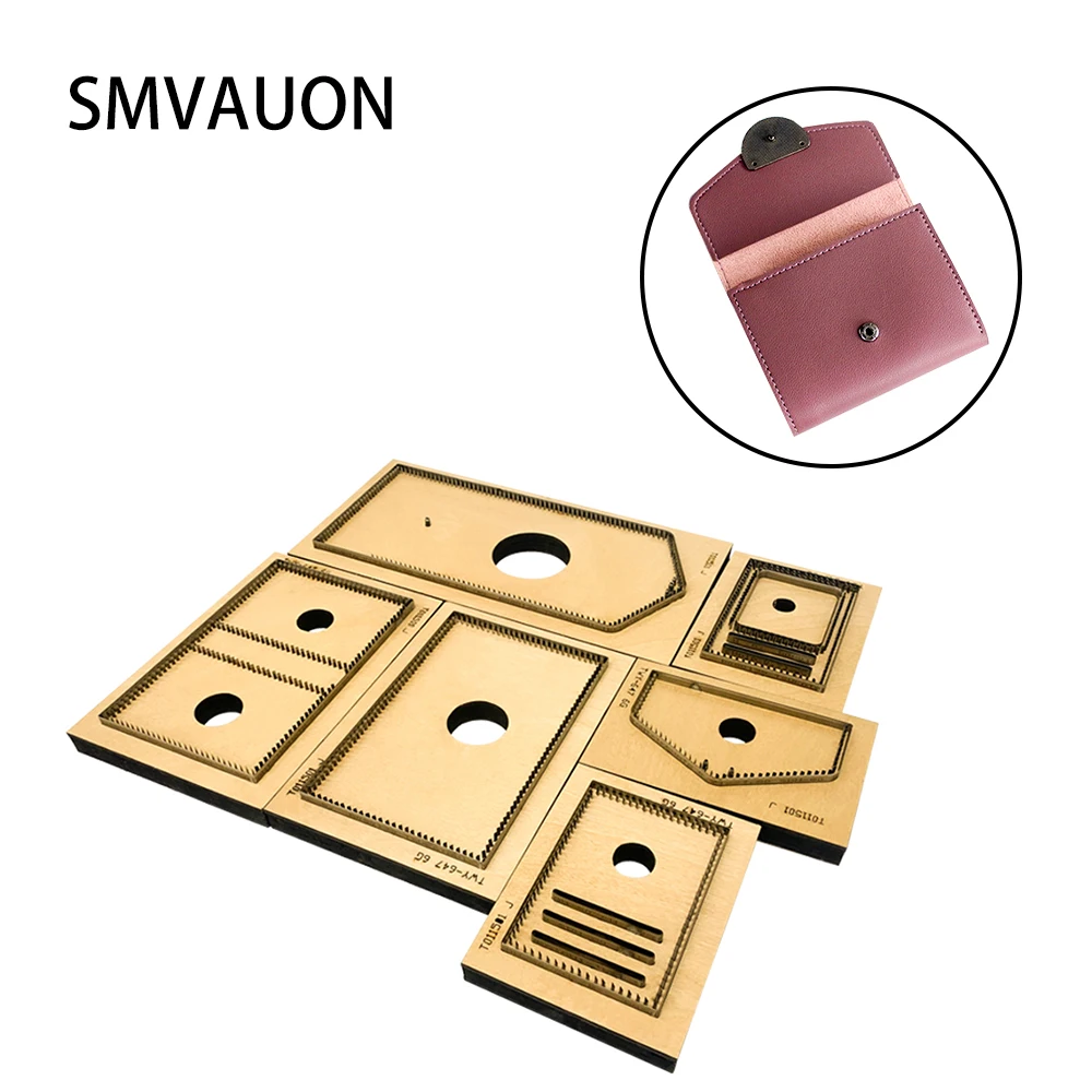 Leather Dies Cut DIY Wallet Handmade Crafts Wooden Cut Dies Punch Tools（size:11.5*9*2cm）