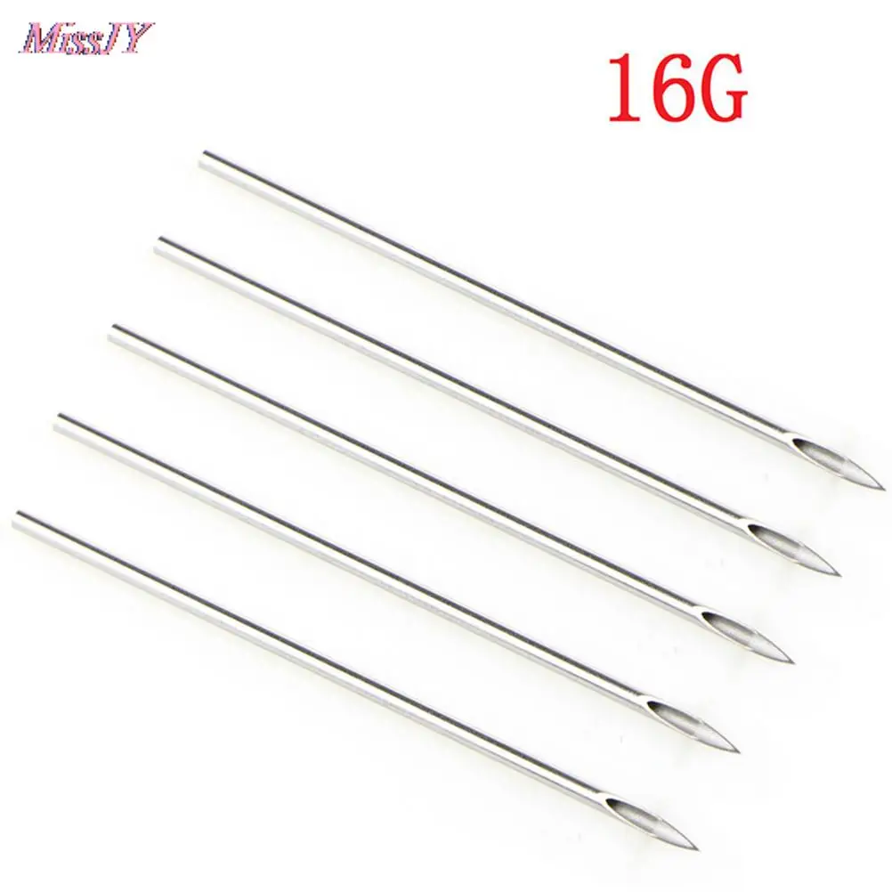 1 مجموعة 14 جرام 16 جرام المهنية ثقب السرة أداة عدة الفولاذ المقاوم للصدأ البطن الدائري اللسان الزنمة الحلمة الشفاه الحاجب الأنف مجوهرات للجسم
