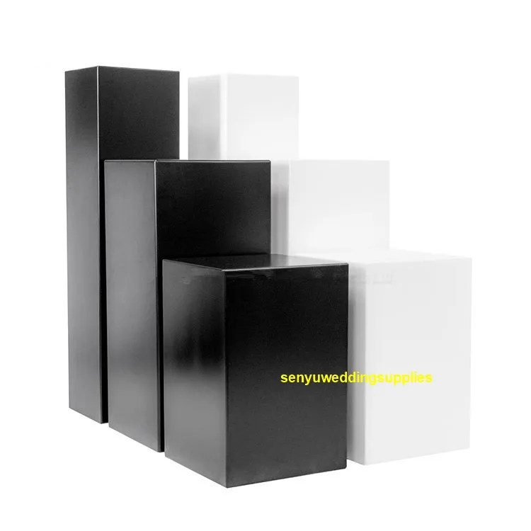 3pcs/set)Highly Recommended Custom Black And White Plinth Pedestal / Wood Plinth senyu1876