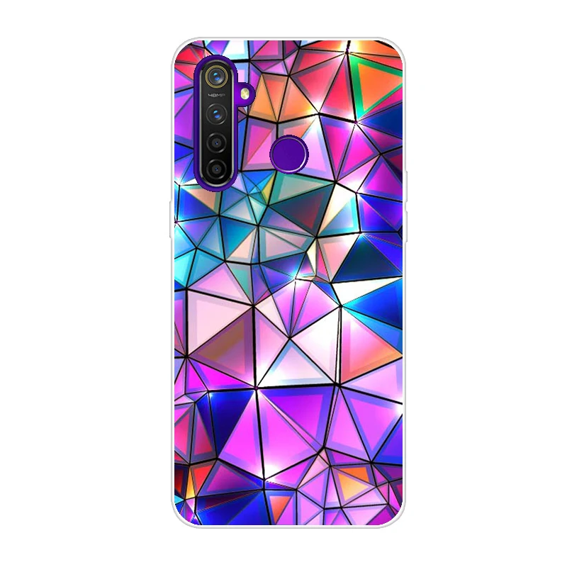 For Realme 5 Case Silicone Soft TPU Rainbow Printing Phone Cover For OPPO Realme 5 Pro RMX1911 Realme5 6i 5Pro Coque Skin Fundas