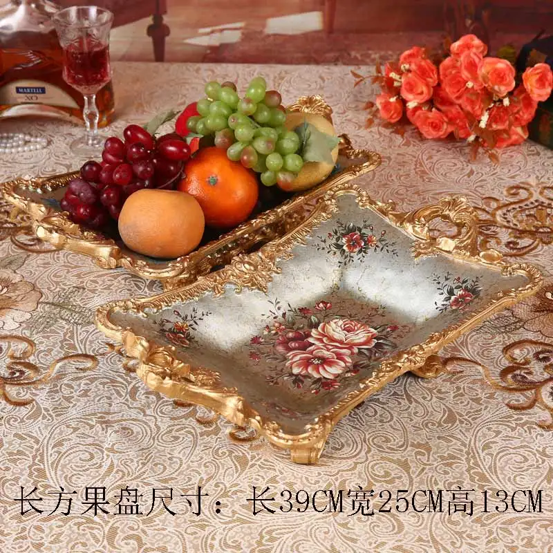 

christmas European style living room dining table tea table decorative utensils resin fruit plate dried fruit plate handicraft