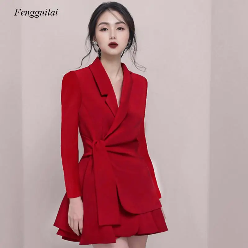 Autumn and Winter Women's Ol Commuter Elegant Slim Professional Suit Skirt Two Piece Set 2021 for Women