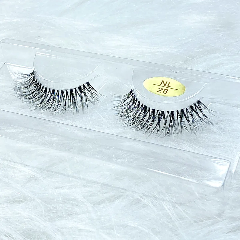 NEW short Mink Lashes 3D Mink Eyelashes Invisible Band Natural Black Mink False Eyelash Full Strip cilios posticos Reusable