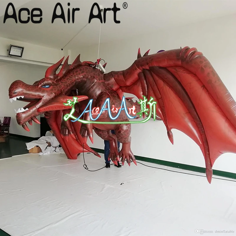 2023 Giant Vivid Inflatable Cartoon Dragon Model for Decoration Advertising