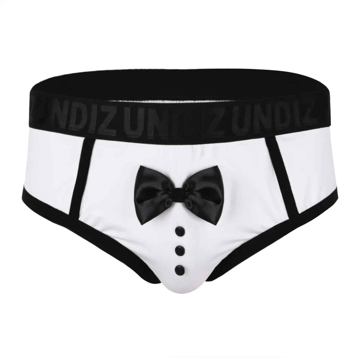 Mens Sissy Underwear Sets Gays Collar Cuffs with Color Block Cute Bow Tie Tuxedo Briefs Underwear Role Play Sets