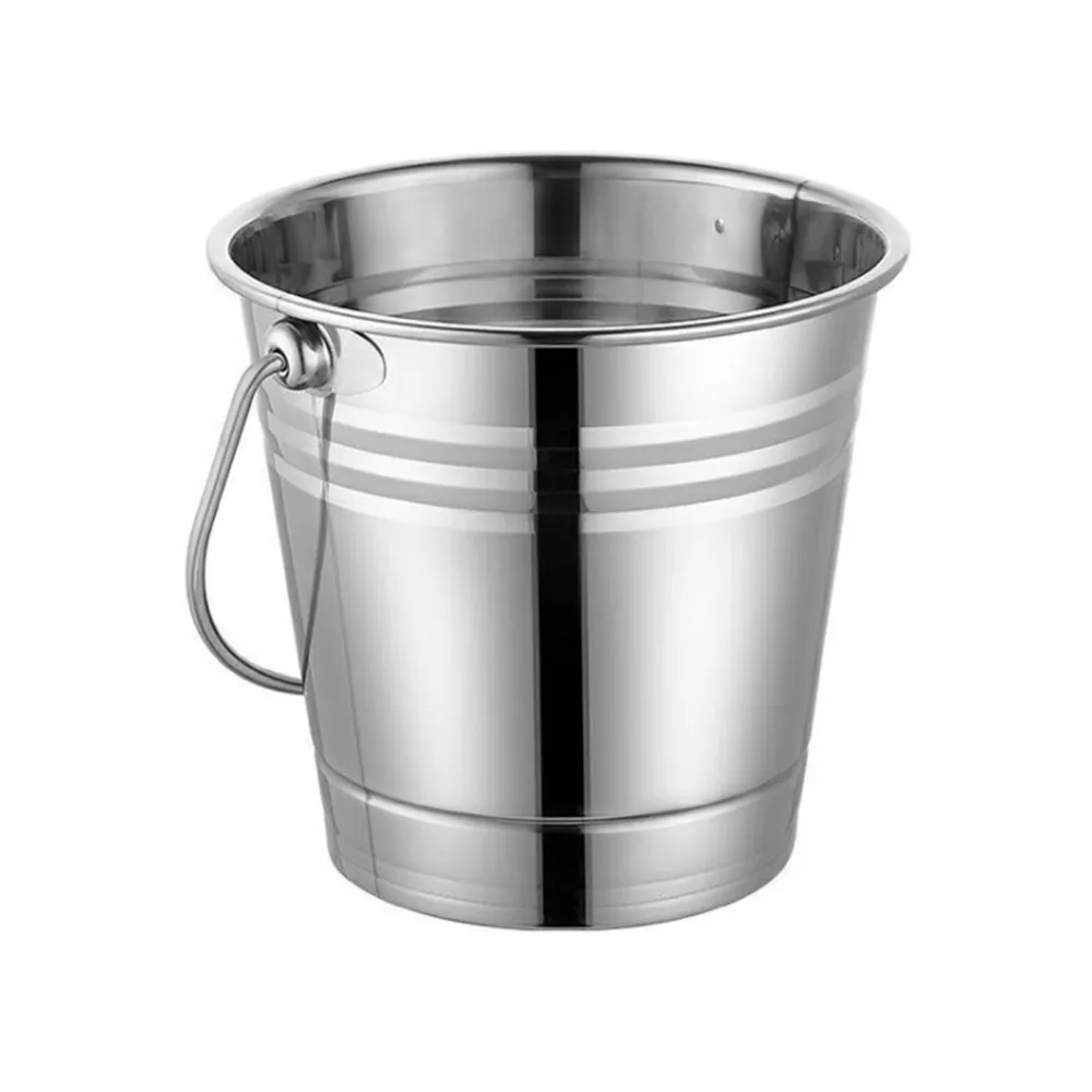 0.8/1.5/3L Stainless Steel Ice Bucket Bottle Coole with Handle Wine Champagne Buckets Wine Bottle Cooler Beer Bucket