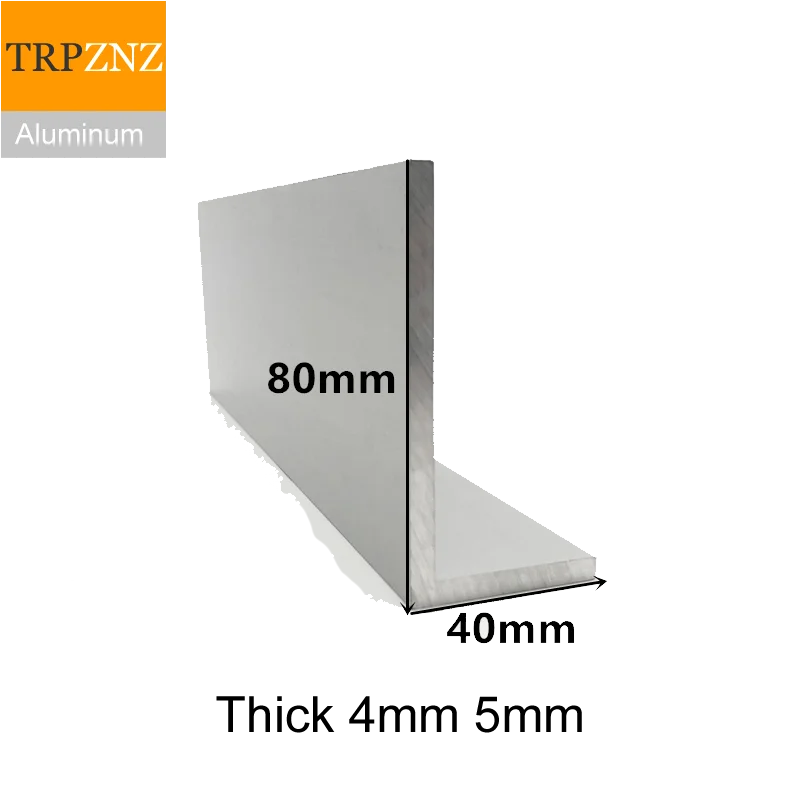 40x80mm,thick 4mm5mm,6063 Right Angle aluminum,L-shaped aluminum alloy,Aluminum edging triangle profile,Decoration Materials