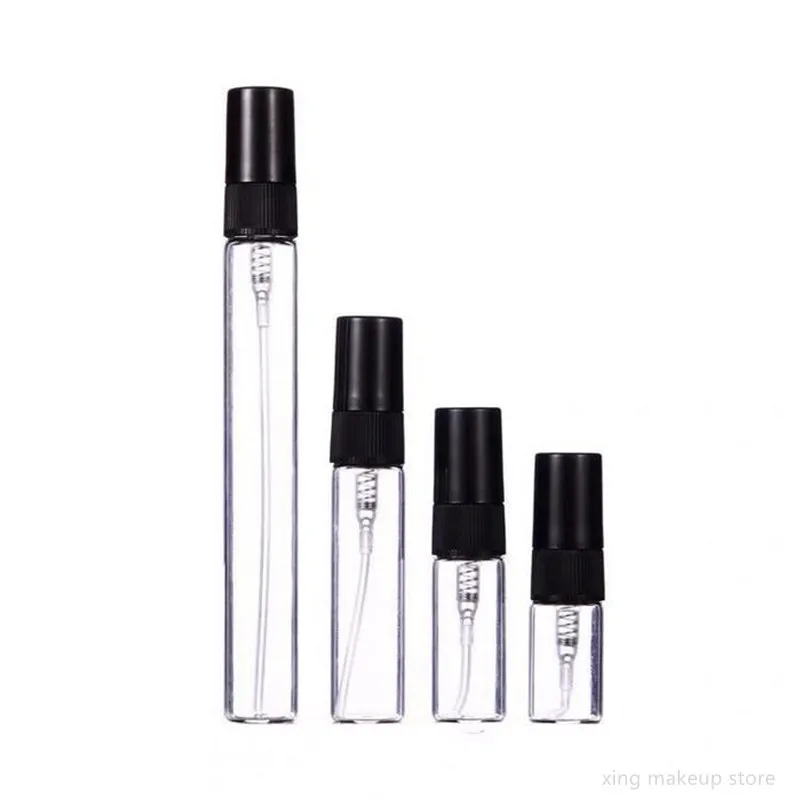 50/100PCS 2ML 3ML 5ML 10ML Schwarz Tragbare Glas Parfüm Flasche Leere Nachfüllbare Flasche kosmetik Flasche Probe Dünne Glas Fläschchen – Detail 3
