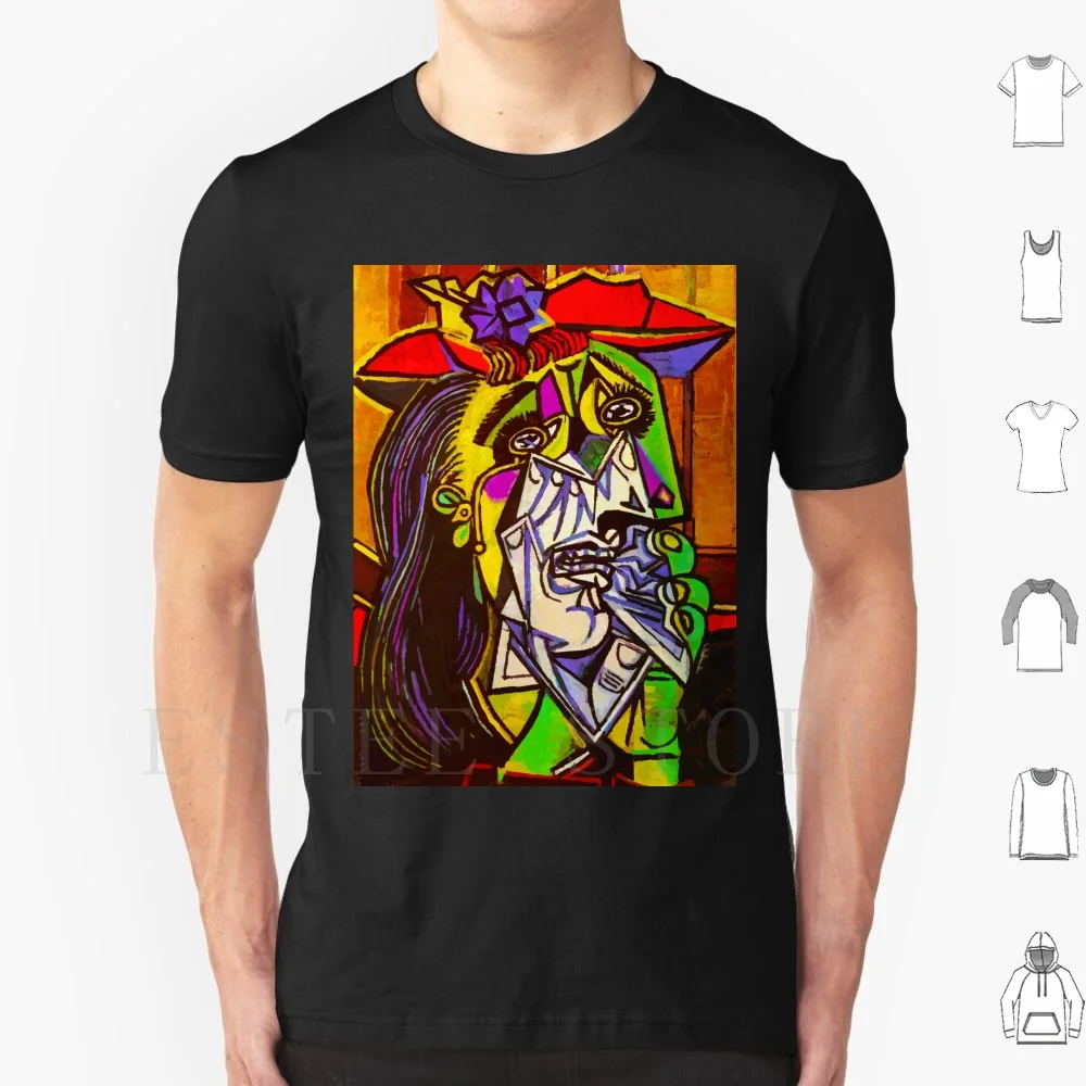 Pablo Picasso The Weeping Woman T Shirt DIY Big Size 100% Cotton Pablo Escobar Picasso Cubism Cubist Weeping Womens Famous