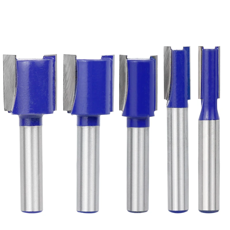 XCAN Flush Trim Router Bit 8mm Shank Carbide Milling Cutter Wood Straight End Mill For Woodworking Flush Trim Tenon Cutter