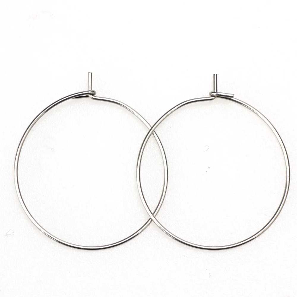 12pcs/Lot Stainless Steel 6pcs/lot Golden Big Circle Wire Hoops Loop Earrings For DIY Dangle Earring Jewelry Making Hand Made