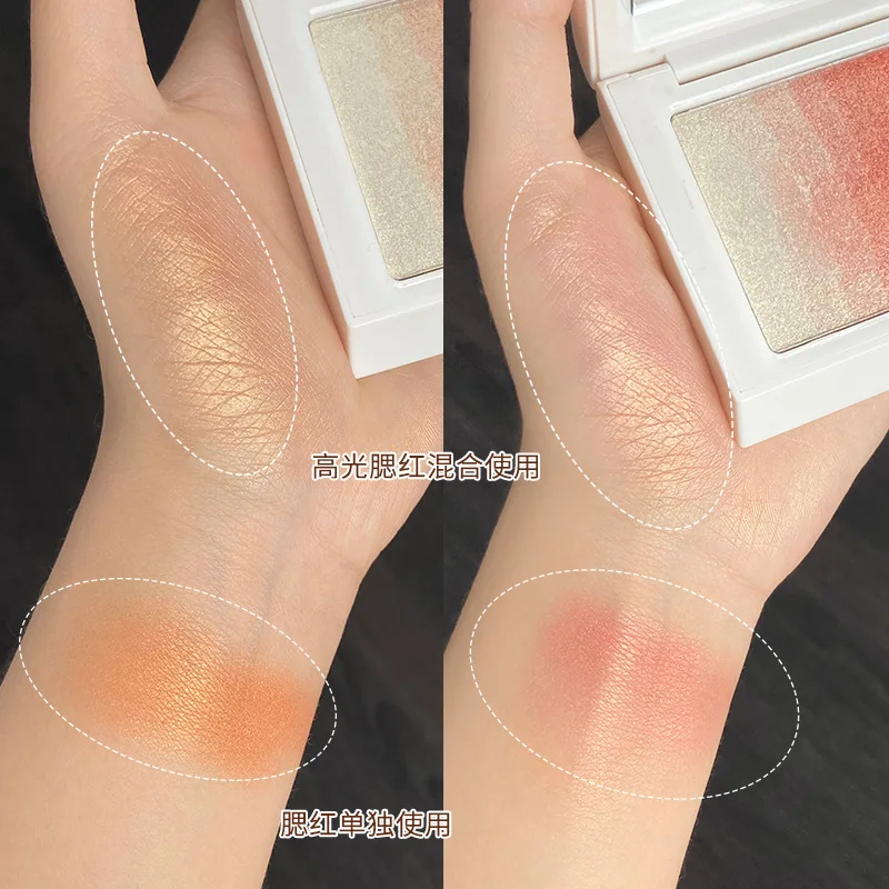 Xuan Farbe Gesicht erröten Palette erröten Pulver natürliche rosa Wange wasserdicht lang anhaltende Farbverlauf Farbe dauerhafte Kosmetik