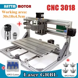 RATTM 3018 GRBL Control DIY Mini CNC Machine Working Area 300x180x45mm 3 Axis Pcb Milling Machine,Wood Router,CNC Router v2.4