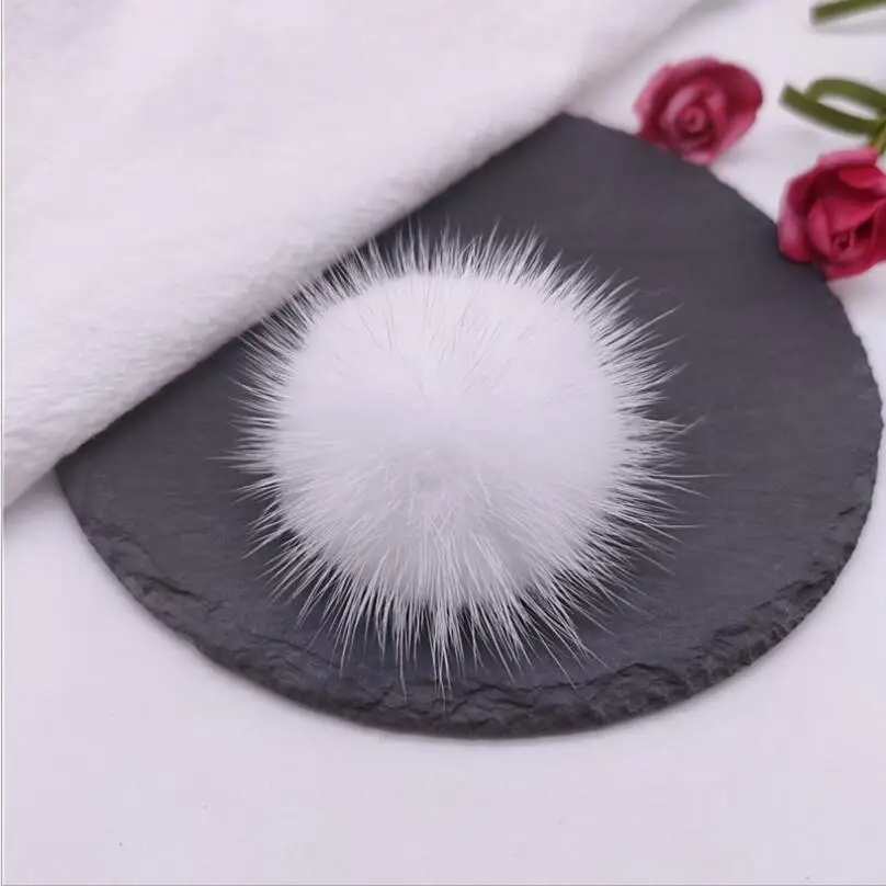 

Real Mink Fur Pomom 5cm Jewelry Finding 6 Colors Half Ball for Shoes Cloth Materials Earrings Necklace Making DIY Accessories