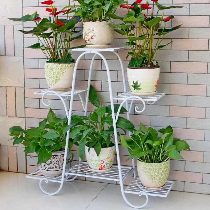 

Flower shelf multi-storey indoor special home balcony decoration frame wrought iron living room space flower pot floor-standing