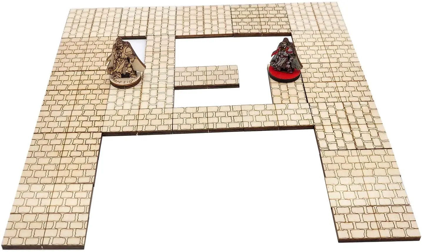 Piastrelle per pavimenti quadrate in pietra Dungeon (Set di 24) in legno tagliato al Laser D & D terreno modulare 1 \