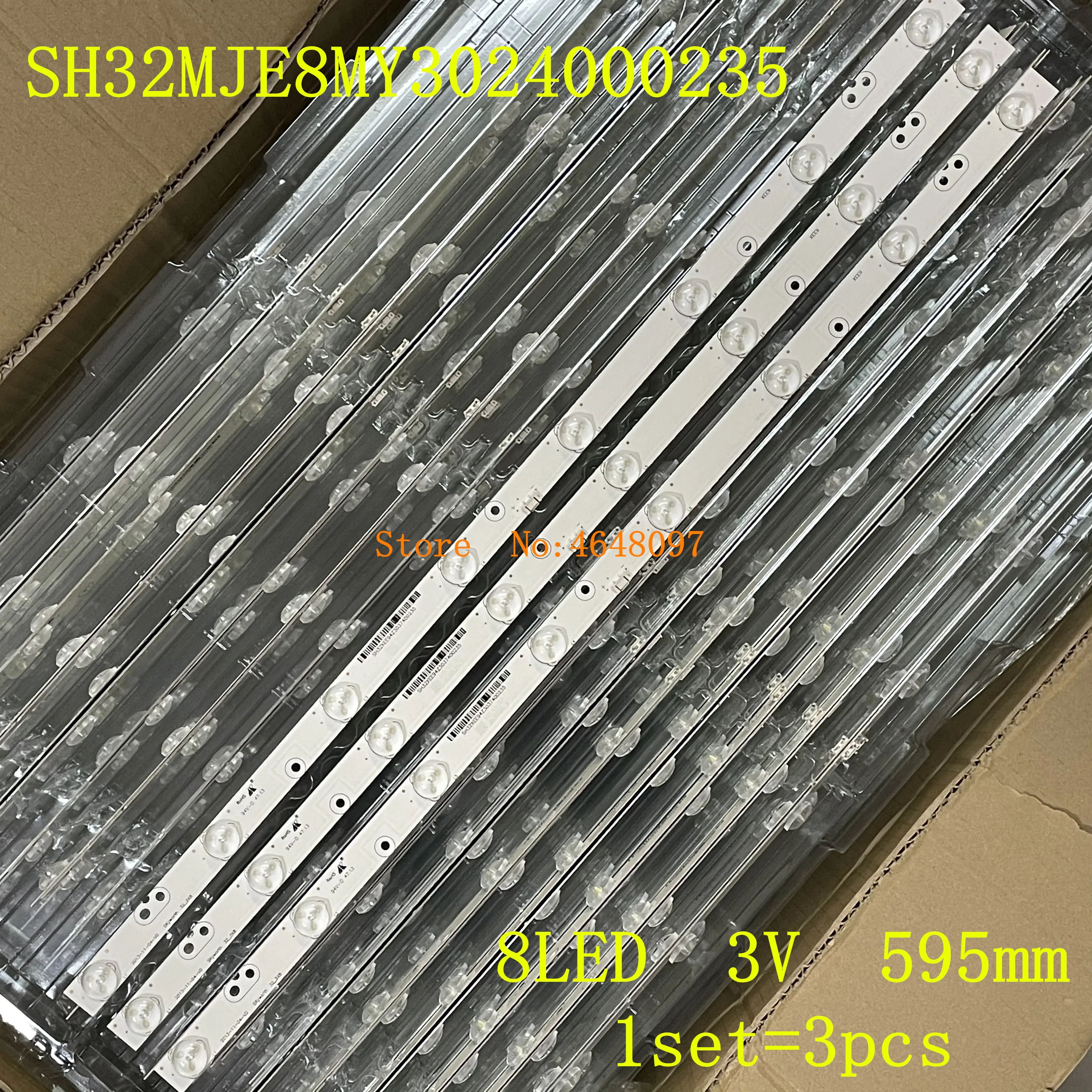 

12Pieces/lot FOR for SKYWORTH 32_3X8 Monitor Panel SH32MJE8MY3024000235 8-LEDs 595mm