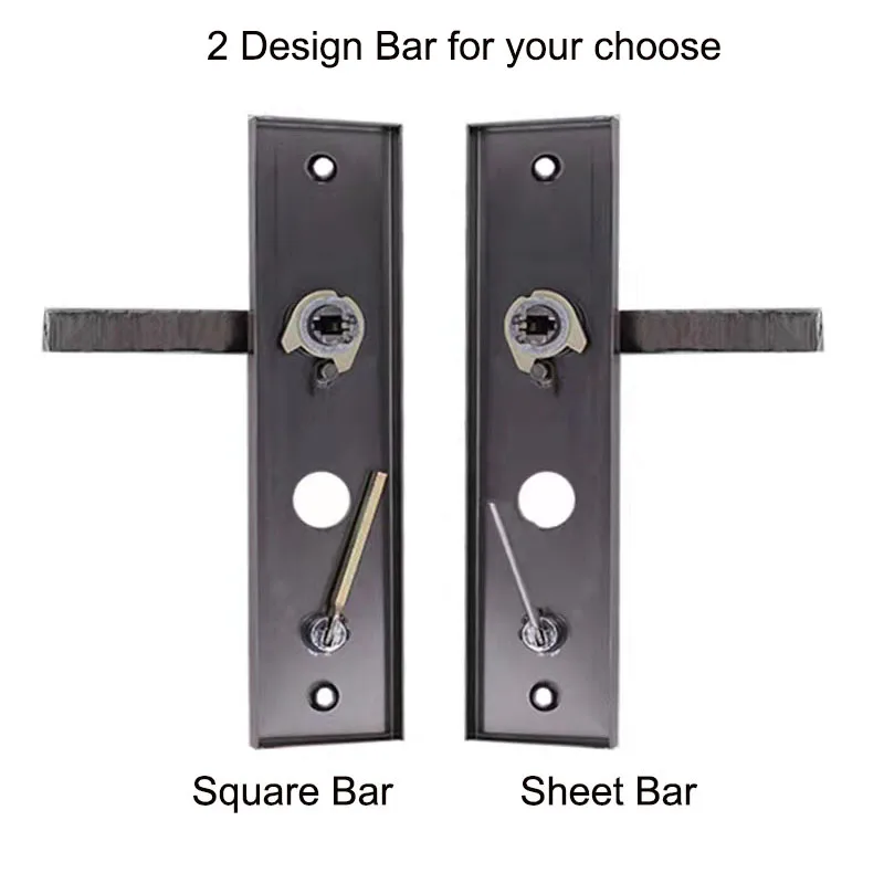 Universal Security Door lock Handle mortise door  lock handle  circle cylinder hole distance 222mm 235mm  door lock Plate