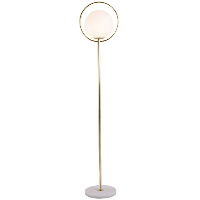 frosted glass balll floor lamp black metal floor lamp newest popular floor lamp gold metal E27 good quality marble base