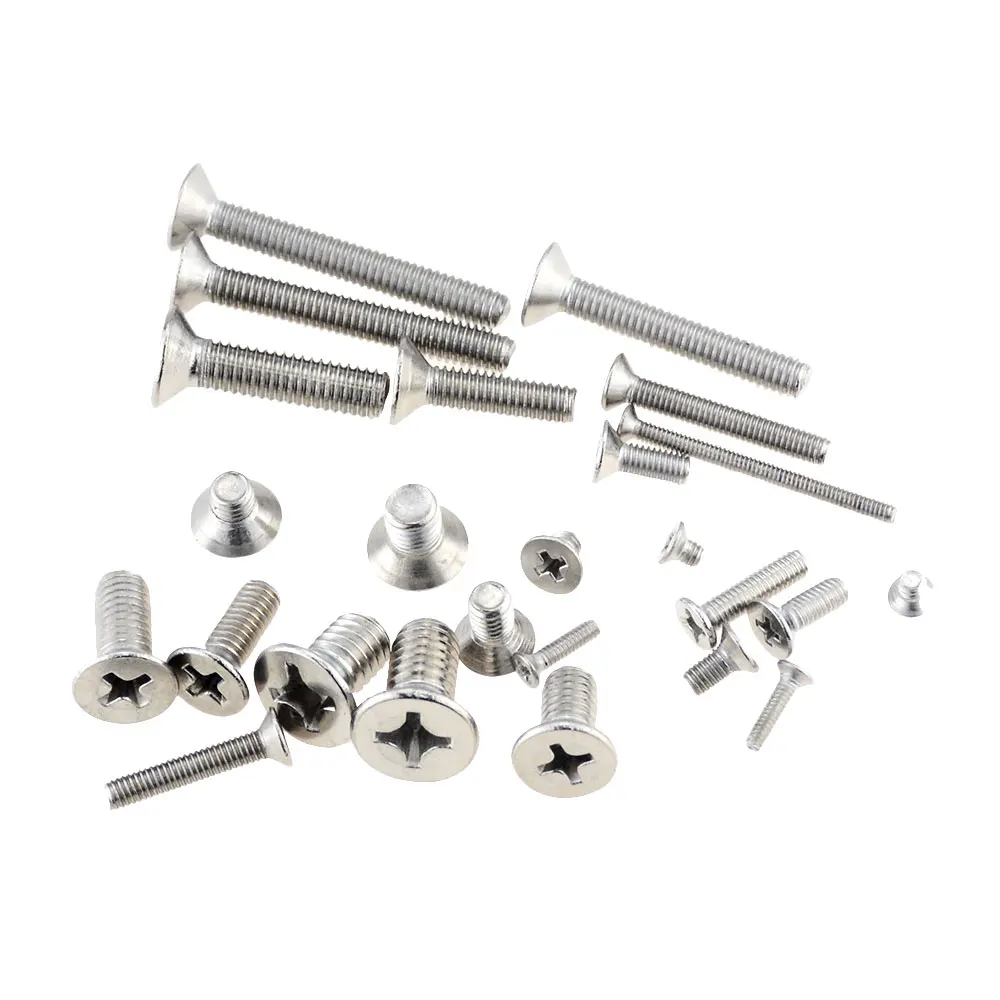 100PCS M1*3 4 5 6 8 304 Stainless Steel Cross Phillips Flat Countersunk Head Screw Bolt M1x3 M1x4 M1x5 M1x6 M1x8