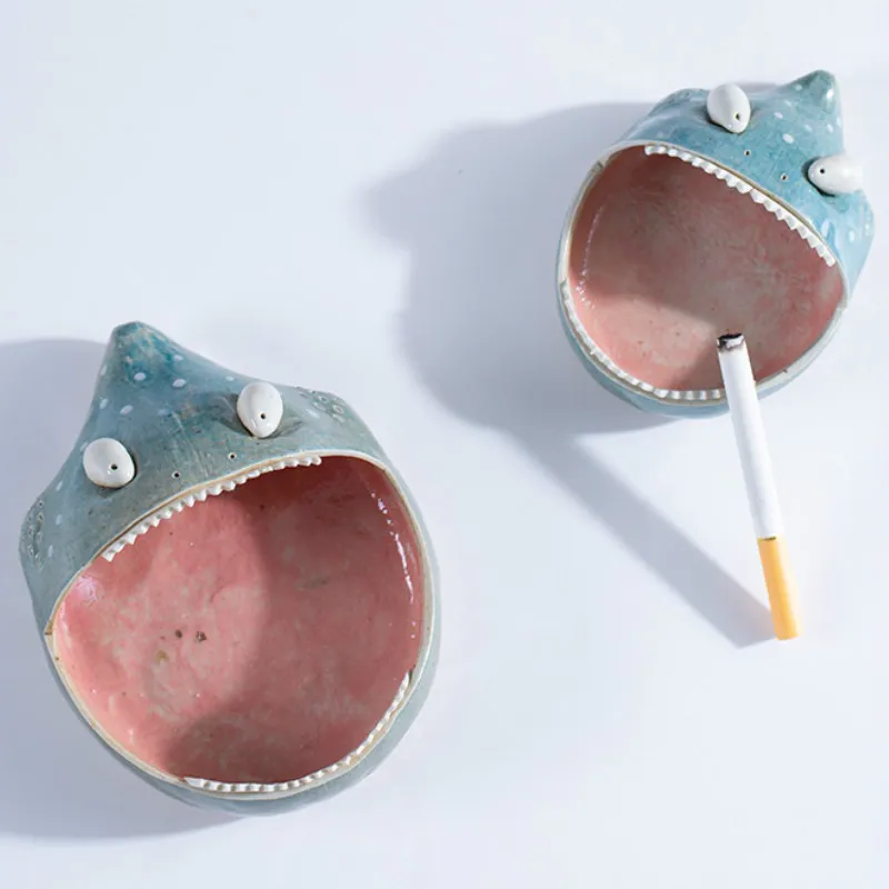 

Little monster ceramic ashtray creative personality trend ins wind spoof fun cute home living room ashtray LB031814