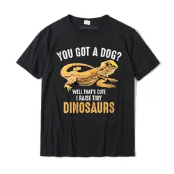 Mulheres e homens camiseta de algodão bonito, eu crio minúsculos dinossauros engraçado dragão barbudo, gola redonda Pet Gift, festa, legal