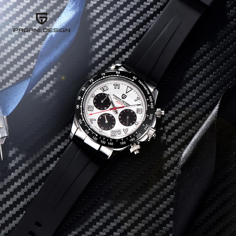 PAGANI DESIGN 2023 Mens Watches Multifunction Chronograph Automatic Watch For Men Quartz VK63 Sport 100M Waterproof reloj hombre