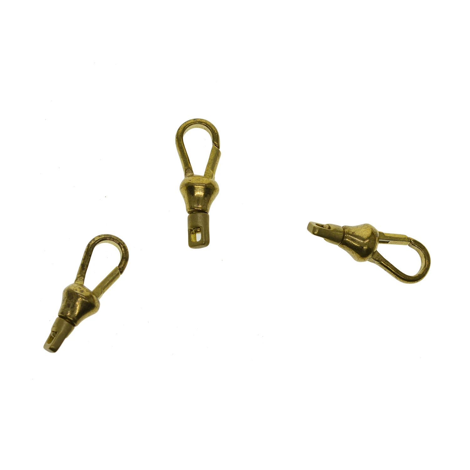 6pcs Korea mini small Solid Brass Pocket Watch Swivel Clip Chain spring Snap Hook 23mm 0.9 inch Buckle Leathercraft DIY Acc