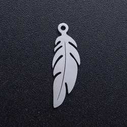10pcs/lot Hollow Feather Charms Wholesale 316 Stainless Steel DIY Angel Wing Cupid Connectors Charm Bohemia Jewelry Pendant