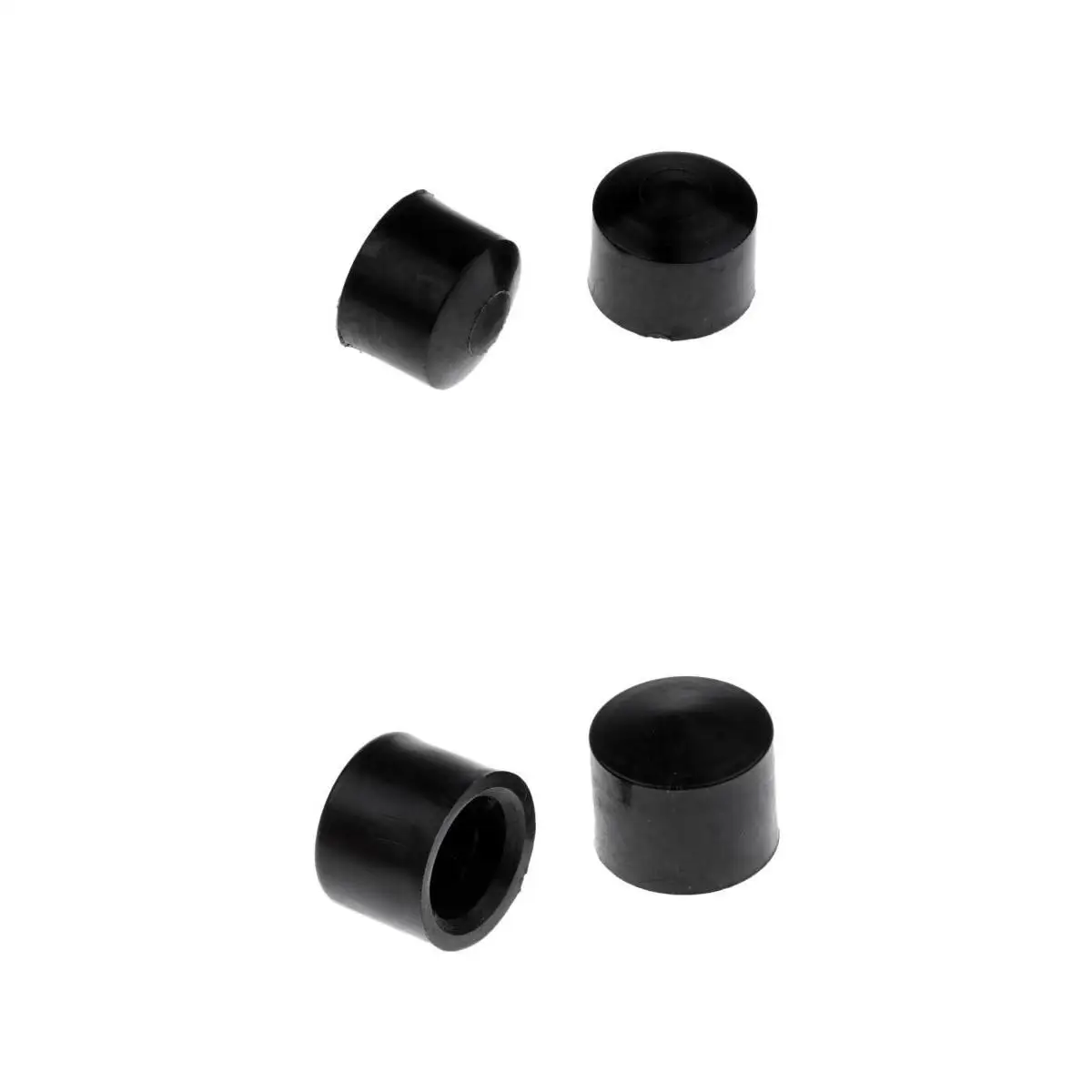 4 Pieces Outdoor Skateboard Truck Replacement Pivot Cups Truck Bushing Set Skateboard Parts Black 16×10 mm & 18×12 mm