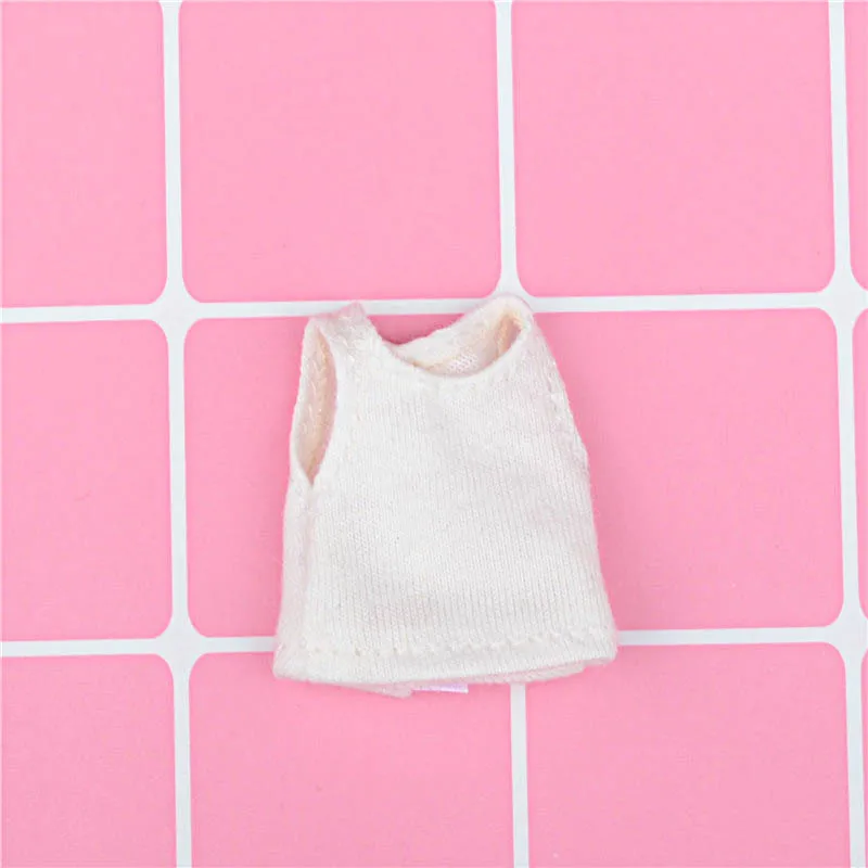 New solid color doll vest clothes T-shirt for ob11,obitsu11,Molly, 1/12bjd doll clothes accessories for doll