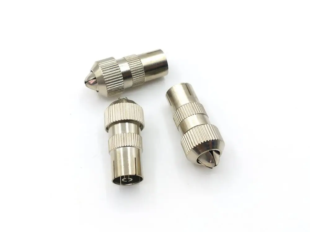 5pcs COAX COAXIAL TV AERIAL CONNECTOR PLUGS FEMALE METAL ADAPTER