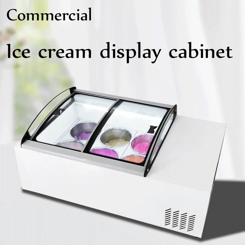 Commercial ice cream soft display refrigerator freezer counter top display showcase