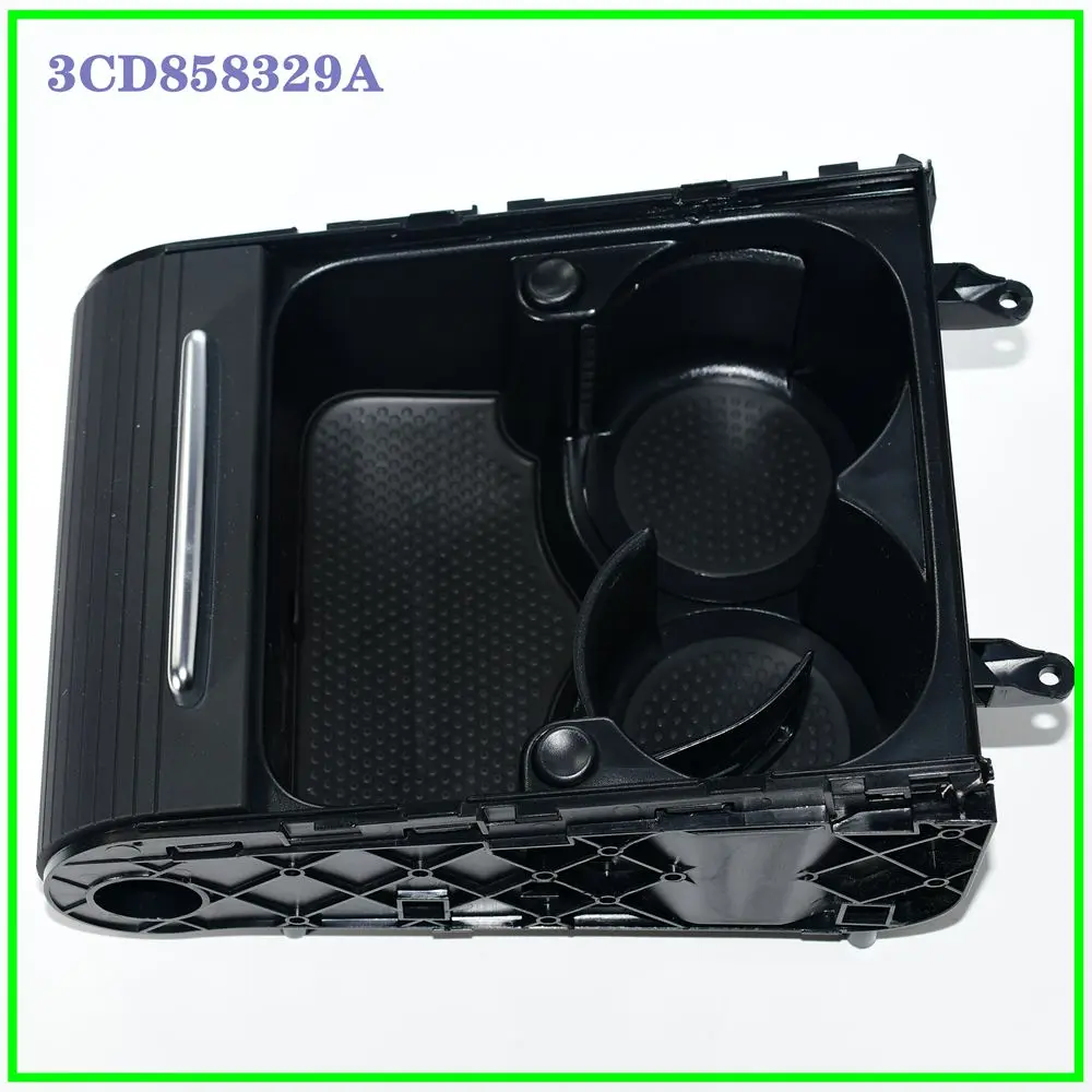 Armrest Cover Black Drink Cup Holder Tray Storage Box For Passat CC B6 B7 3CD858329A 3CD 858 329 A