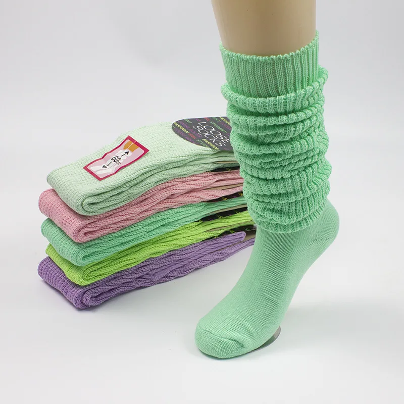 Slouch – chaussettes Punk larges 60cm, bottes, bas, uniforme d'étudiant, accessoires Cosplay, jambières pour femmes