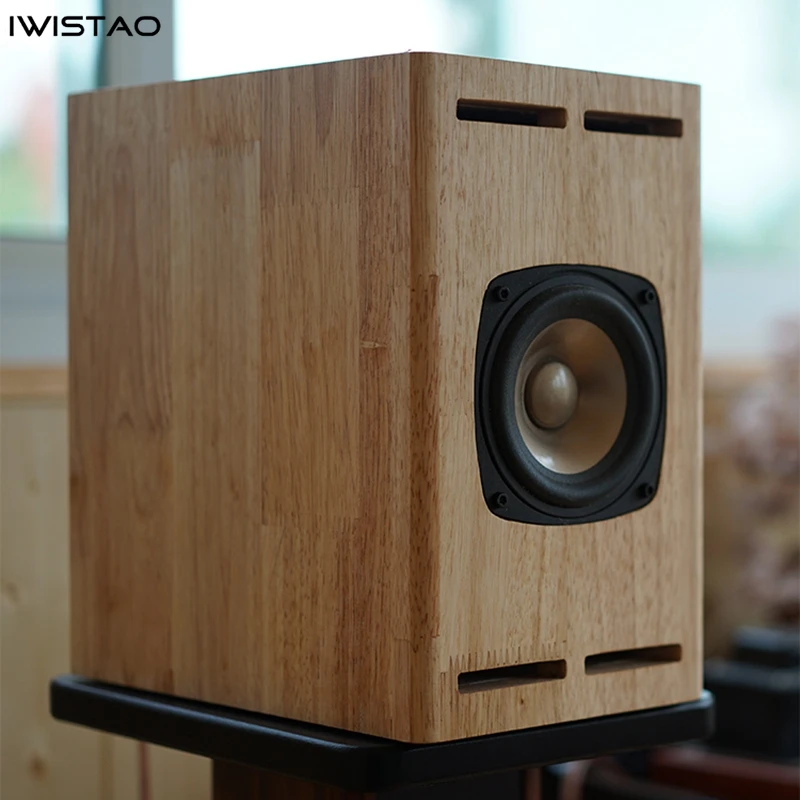 IWistao-Armário Vazio De Madeira Maciça, Amplificador De Tubo Personalizado, Classic FOSTEX SOLO103, 3/4 "Buraco, 1 Par