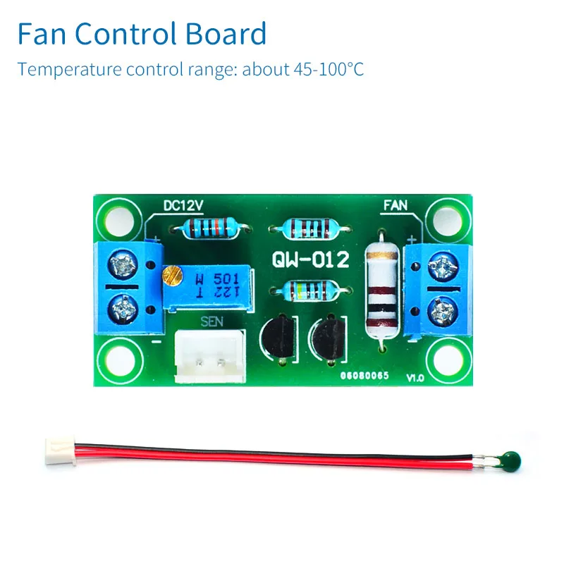 UNISIAN Fan control Module temperature controller used for for Amplifier PC Fan with Wired Cable DC12V