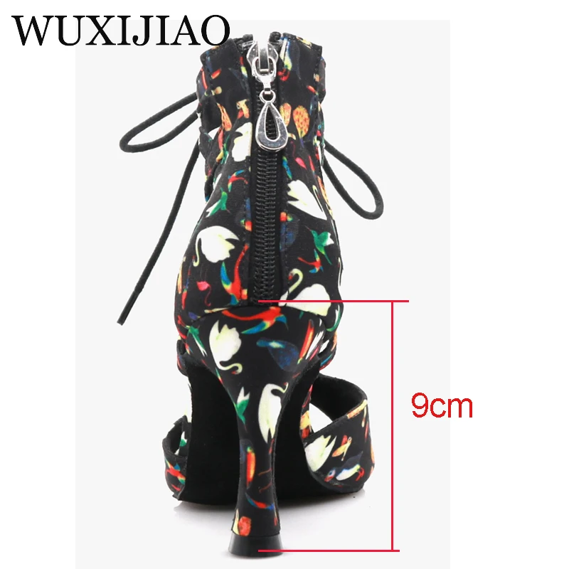 WUXIJIAO New Latin dance shoes women's Salsa ballroom dance shoes design unique performance dance shoes