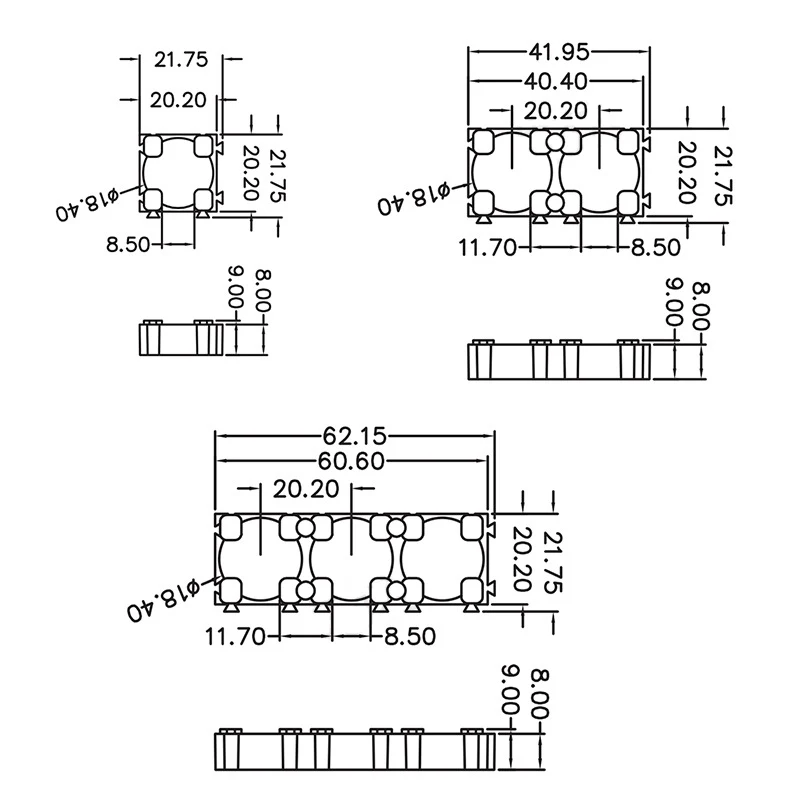 30pcs 18650 Battery Safety Anti Vibration Holder Cylindrical Holder Bracket Fire Retardant Meterials Lithium Batteries