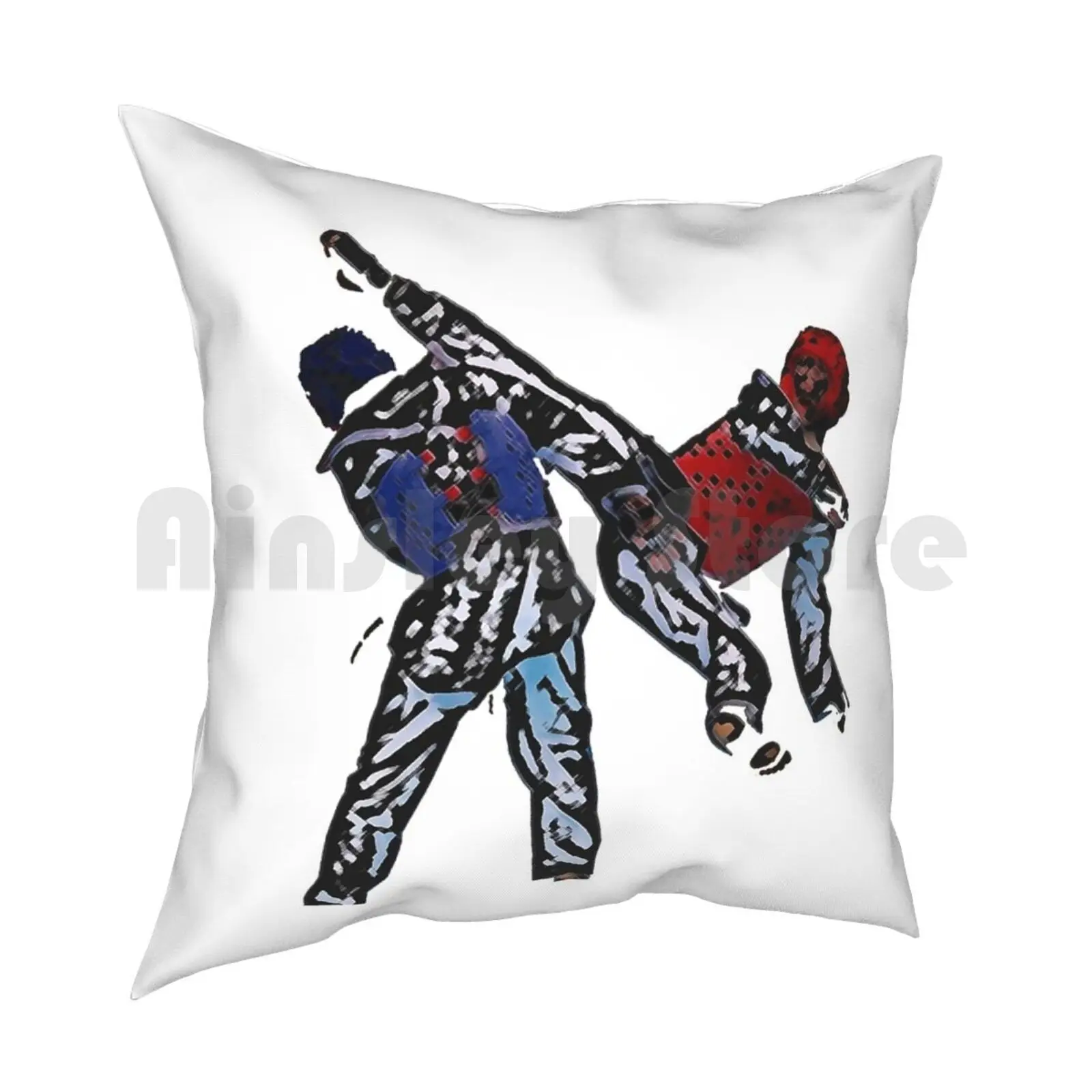 Taekwondo Fighter Pillow Case Printed Home Soft DIY Pillow cover Red Blue Taekwondo Fighter Muay Thai Martial Arts Tae Kwon