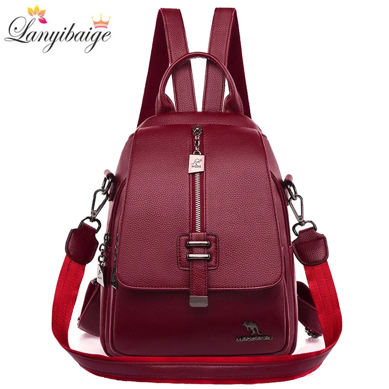 mochilas de couro vintage para adolescentes bolsa de peito escolar mochila de viagem para senhoras mochila feminina para mulheres quente 01