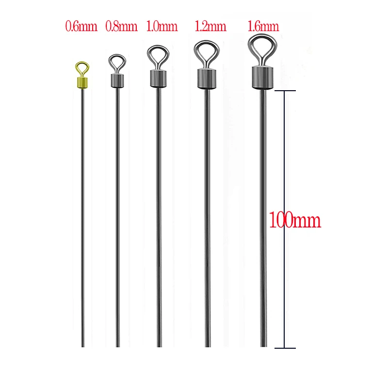 20pcs Long Pole Fishing Swivel Ball Bearing Fishing Connector Stainless Steel Barrel Swivel For Carp Fishing Accessories Tackle