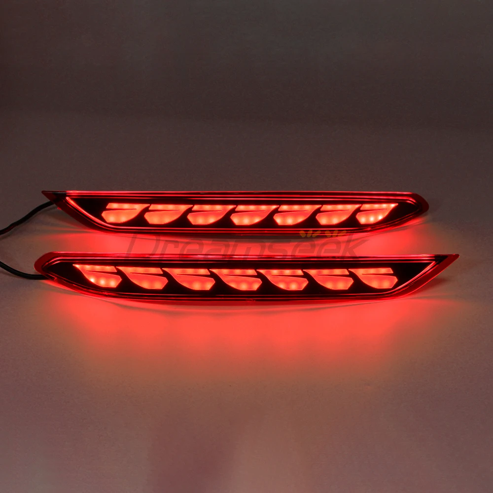 Red LED Reflector Rear Bumper Tail Light for Volkswagen VW Jetta 2019 2020 2021 Brake Lamp with Dynamic Turn Signal Type A / B