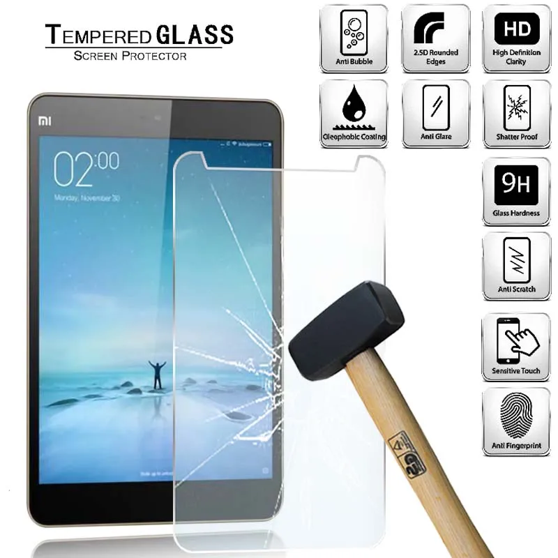 Tablet Tempered Glass Screen Protector Cover for Xiaomi Mi Pad 2 Tablet PC HD Eye Protection Anti-Fingerprint Tempered Film