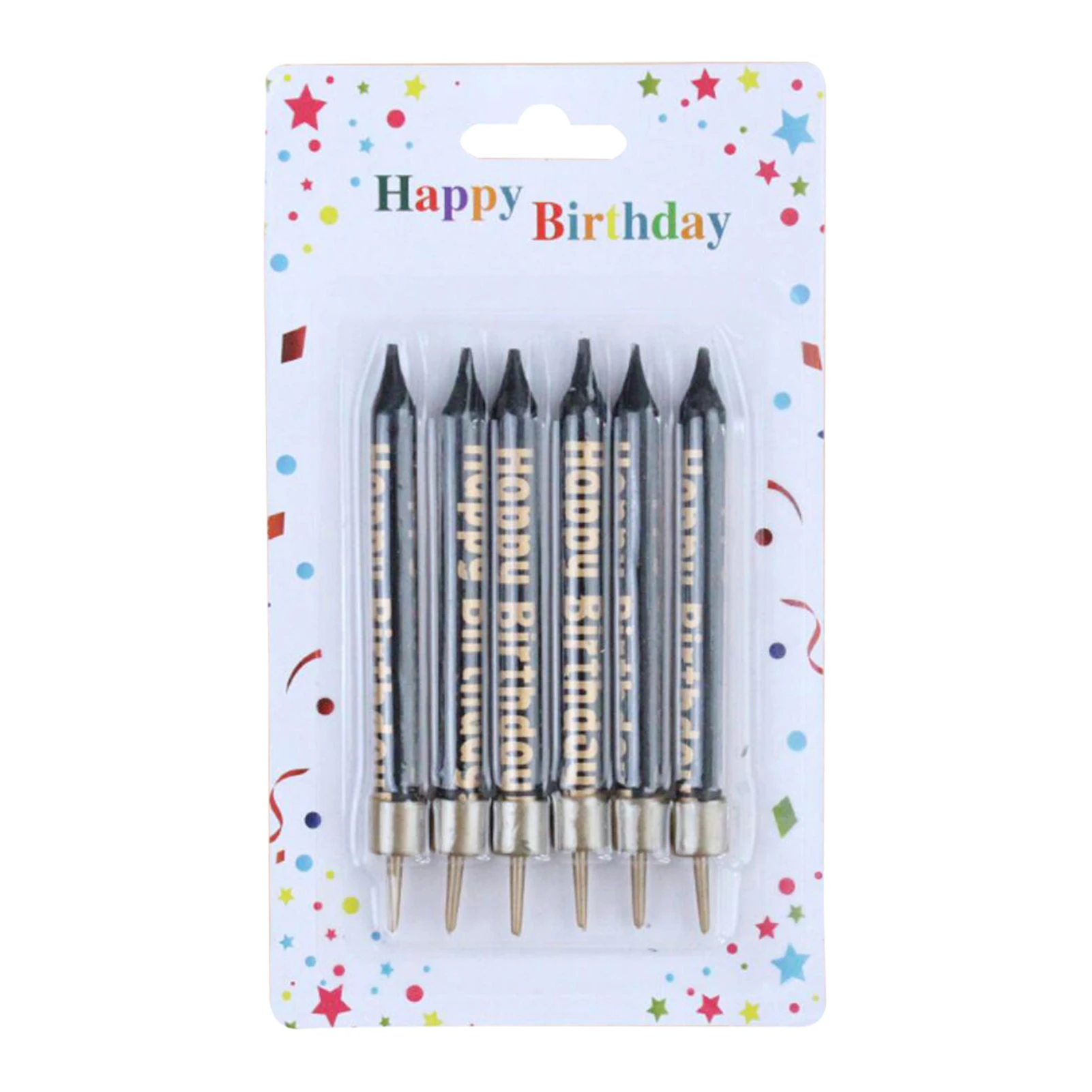 6pcs Happy ​Birthday Candle Birthday Cake Candles Cupcake Topper Smokeless Candle Cake Decoration For Weddings Christmas