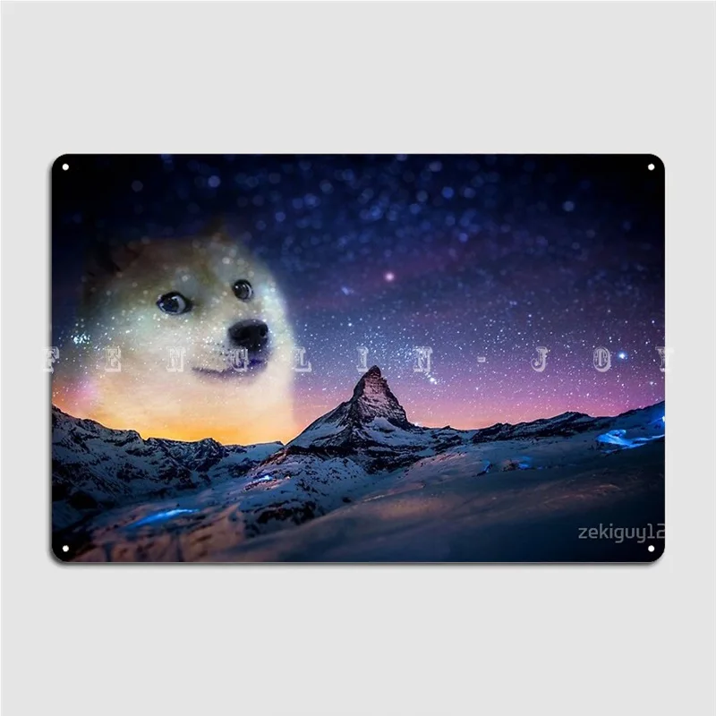 

Doge Skys Poster Metal Plaque Wall Decor Mural Club Home Design Tin Sign Poster