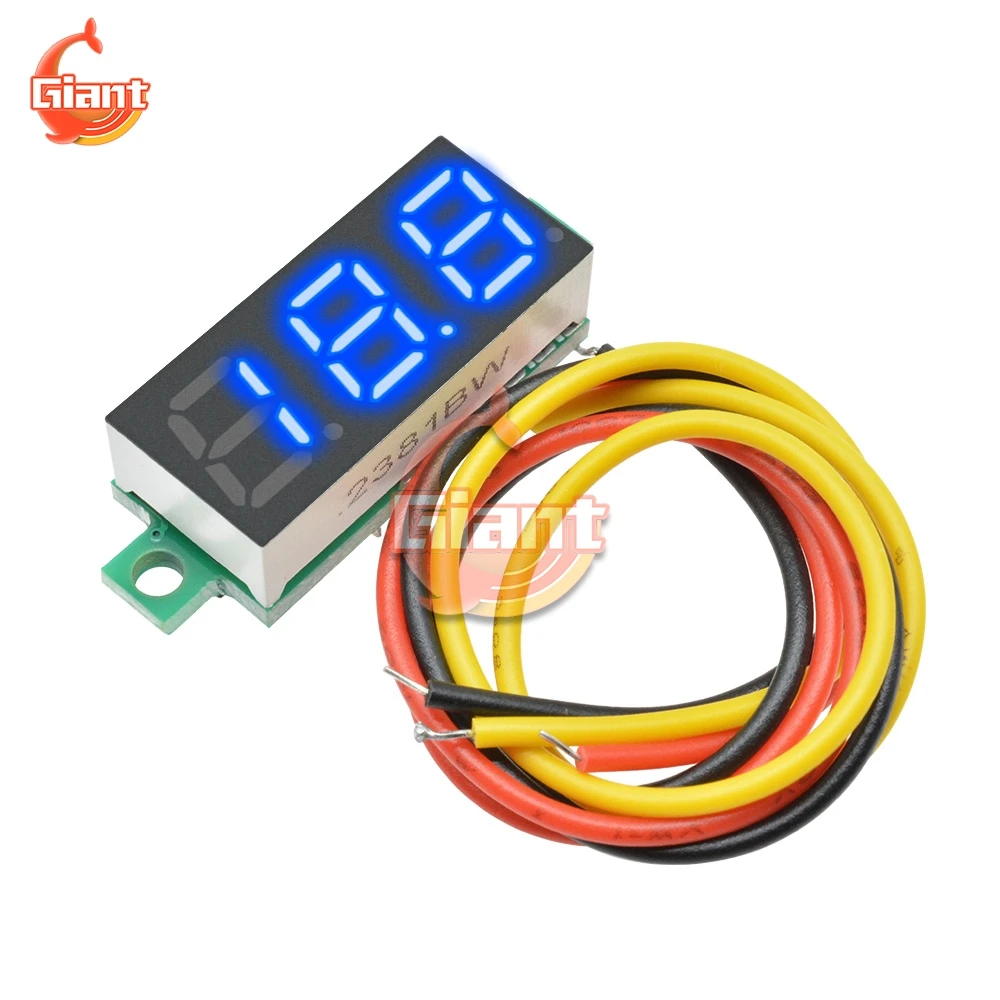 0.28 inch DC 0-100V Mini Voltmeter Meter LED Digital Display Volt Voltage Tester Fine Adjustment Voltage DC 5V 12V 24V 36V 48V