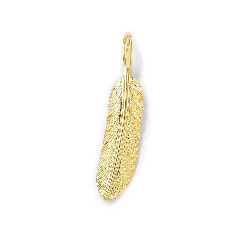 Factory wholesale Gold Color Brass Leaf Charms Pendants  Necklace and Bracelet Earring Diy Jewelry Making Supplies Accessories