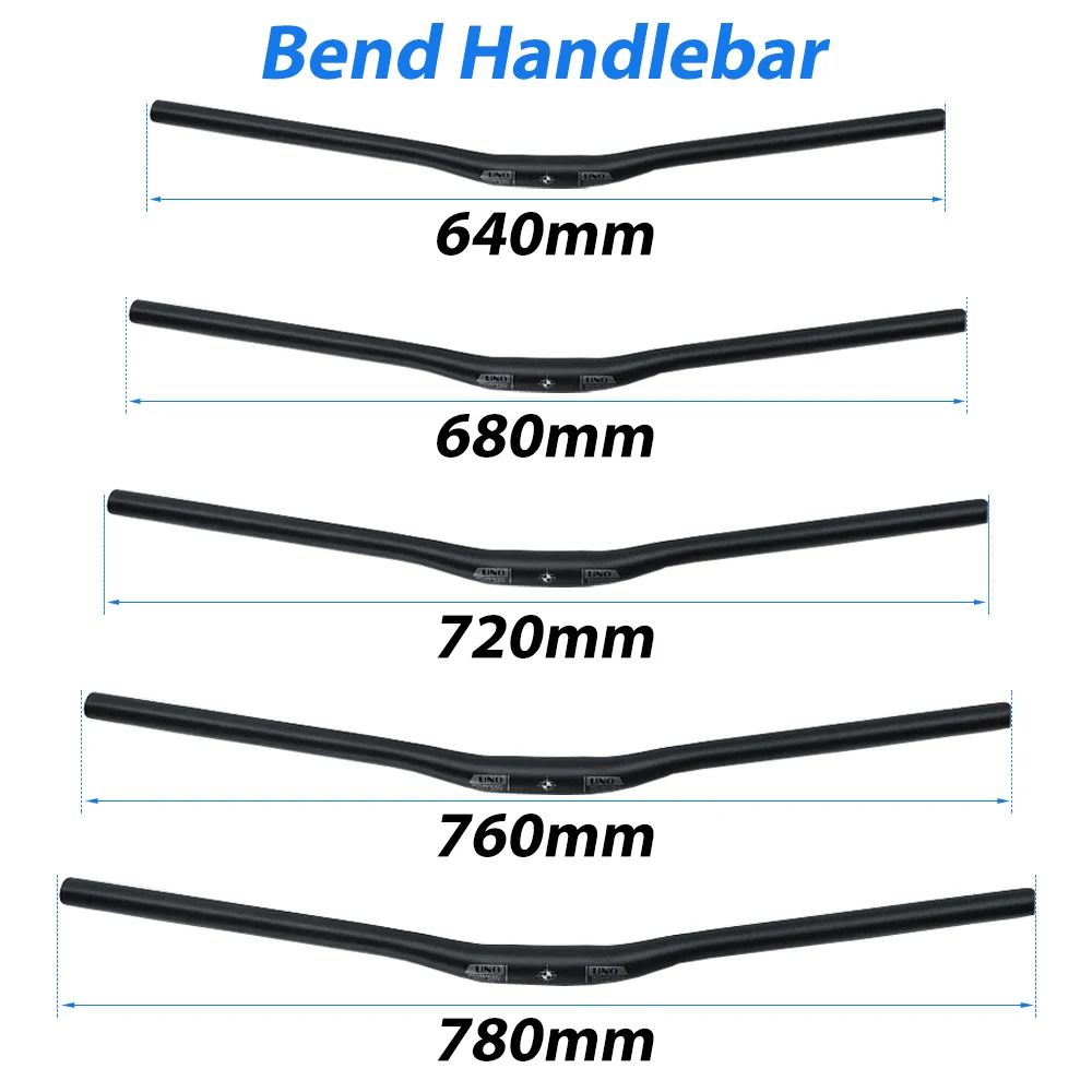 UNO MTB Bike Handlebar Mountain Bike Steering Wheel 31.8 640/680/720/760/800mm  For Bicycle Rise Flat Handle bar Bycicle Parts