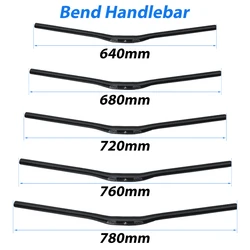 UNO MTB Bike Handlebar Mountain Bike Steering Wheel 31.8 640/680/720/760/800mm  For Bicycle Rise Flat Handle bar Bycicle Parts